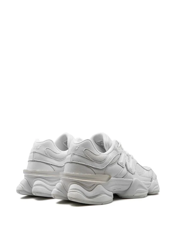 9060 leather sneakers “White” back view