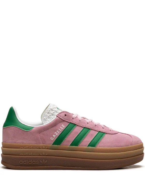 Gazelle Bold Suede "pink/green" side view