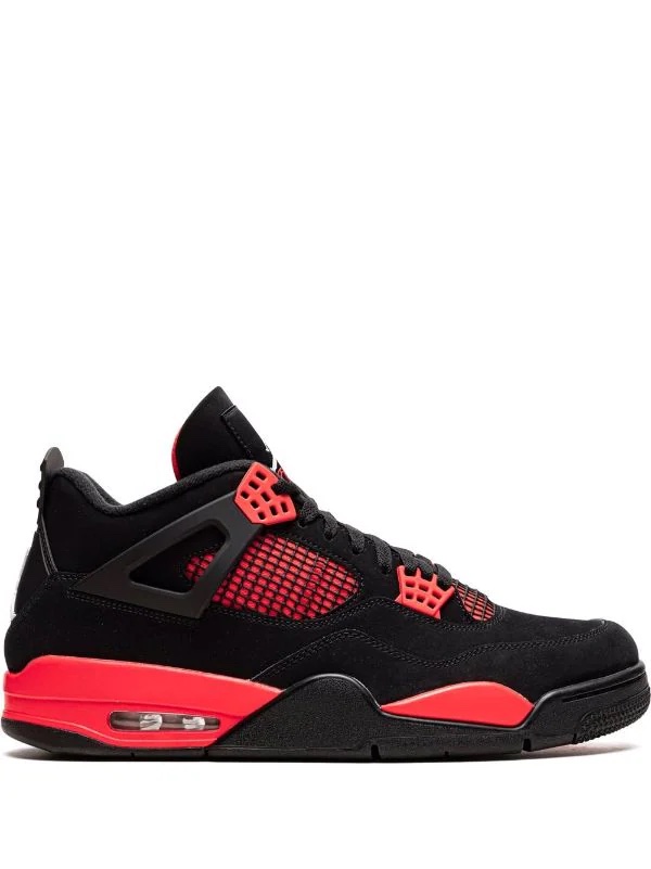 Jordan 4 red thunder side view